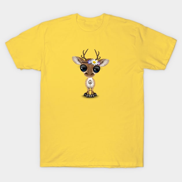 Cute Baby Deer Hippie T-Shirt by jeffbartels